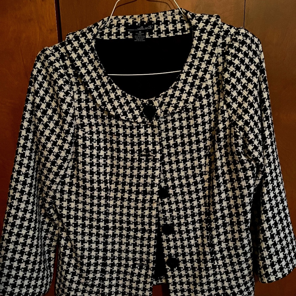 Cropped herringbone jacket- Willi Smith, size 10